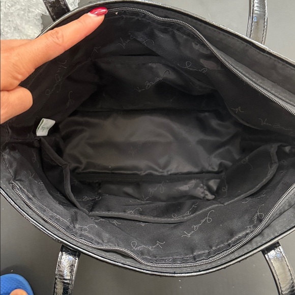 Vera Bradley Tote Bag Quilted Pattern Double Handles Black - Picture 4 of 7